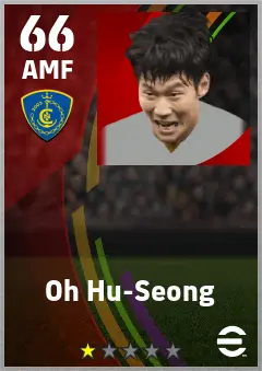 Oh Hu-Seong eFootball 2026 player card — 66 OVR AMF