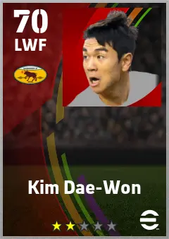 Kim Dae-Won eFootball 2026 player card — 70 OVR LWF