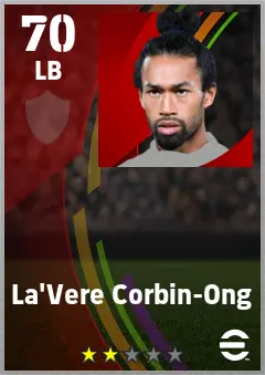 La Vere Corbin-Ong eFootball 2026 player card — 70 OVR LB