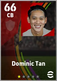 Dominic Tan eFootball 2026 player card — 66 OVR CB
