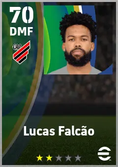 Lucas Falcao eFootball 2026 player card — 70 OVR DMF