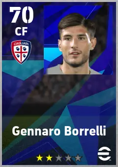 Gennaro Borrelli eFootball 2026 player card — 70 OVR CF