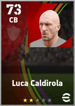 Luca Caldirola eFootball 2026 player card — 73 OVR CB