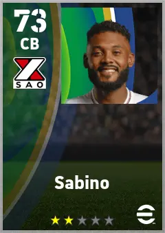 Sabino eFootball 2026 player card — 73 OVR CB