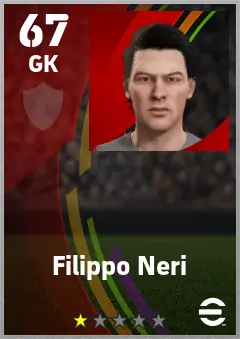 Filippo Neri eFootball 2026 player card — 67 OVR GK