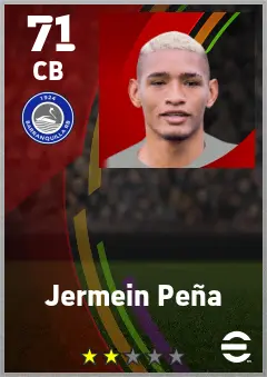 Jermein Pena eFootball 2026 player card — 71 OVR CB