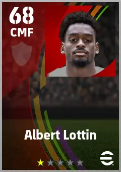 Albert Lottin eFootball 2026 player card — 68 OVR CMF