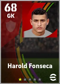 Harold Fonseca eFootball 2026 player card — 68 OVR GK