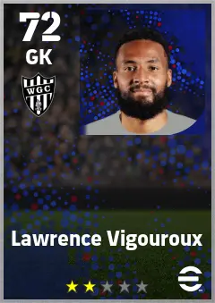 Lawrence Vigouroux eFootball 2026 player card — 72 OVR GK