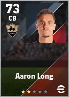 Aaron Long eFootball 2026 player card — 73 OVR CB