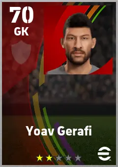Yoav Gerafi eFootball 2026 player card — 70 OVR GK