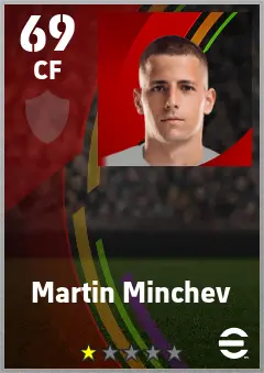 Martin Minchev eFootball 2026 player card — 69 OVR CF