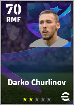 Darko Churlinov eFootball 2026 player card — 70 OVR RMF