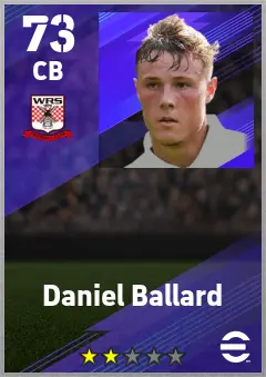 Daniel Ballard eFootball 2026 player card — 73 OVR CB