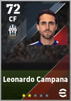 Leonardo Campana eFootball 2026 player card — 72 OVR CF