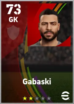 Gabaski eFootball 2026 player card — 73 OVR GK
