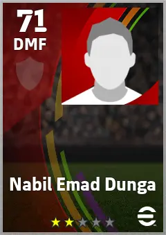 Nabil Emad Dunga eFootball 2026 player card — 71 OVR DMF