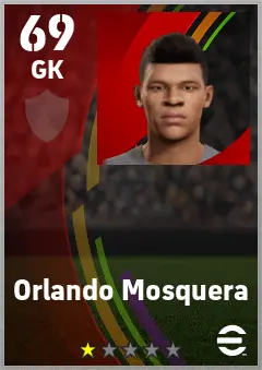 Orlando Mosquera eFootball 2026 player card — 69 OVR GK