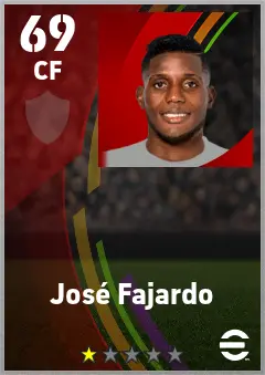 Jose Fajardo eFootball 2026 player card — 69 OVR CF