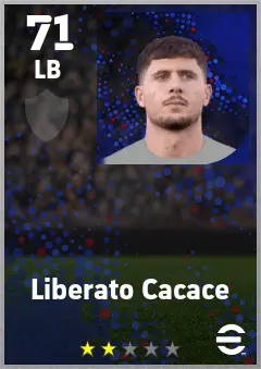 Liberato Cacace eFootball 2026 player card — 71 OVR LB