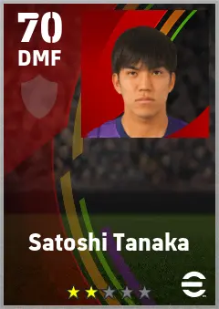 Satoshi Tanaka eFootball 2026 player card — 70 OVR DMF