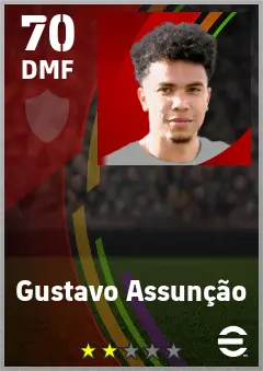 Gustavo Assuncao eFootball 2026 player card — 70 OVR DMF