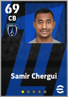 Samir Chergui eFootball 2026 player card — 69 OVR CB