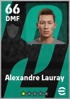 Alexandre Lauray eFootball 2026 player card — 66 OVR DMF