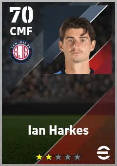 Ian Harkes eFootball 2026 player card — 70 OVR CMF