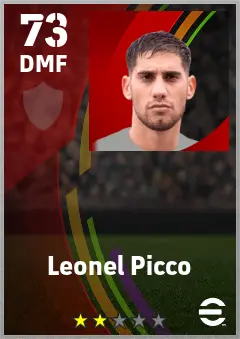 Leonel Picco eFootball 2026 player card — 73 OVR DMF
