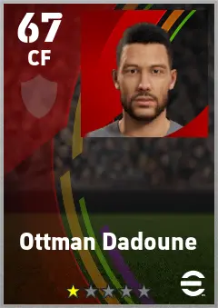 Ottman Dadoune eFootball 2026 player card — 67 OVR CF
