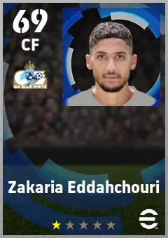 Zakaria Eddahchouri eFootball 2026 player card — 69 OVR CF