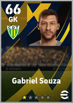 Gabriel Souza eFootball 2026 player card — 66 OVR GK