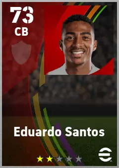 Eduardo Santos eFootball 2026 player card — 73 OVR CB