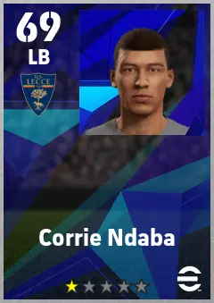 Corrie Ndaba eFootball 2026 player card — 69 OVR LB