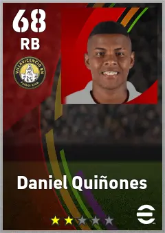Daniel Quinones eFootball 2026 player card, 68 OVR RB