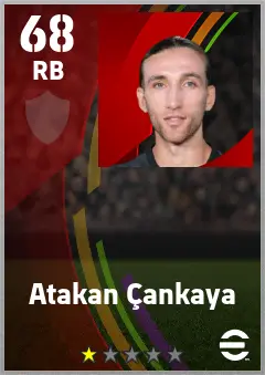 Atakan Cankaya eFootball 2026 player card — 68 OVR RB