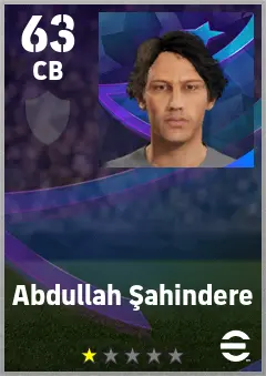 Abdullah Sahindere eFootball 2026 player card — 63 OVR CB