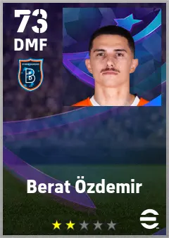 Berat Ozdemir eFootball 2026 player card — 73 OVR DMF