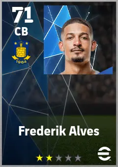 Frederik Alves eFootball 2026 player card — 71 OVR CB