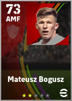 Mateusz Bogusz eFootball 2026 player card — 73 OVR AMF