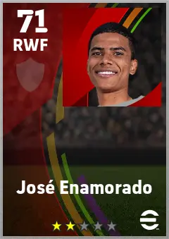 Jose Enamorado eFootball 2026 player card — 71 OVR RWF