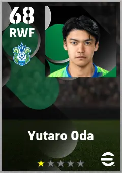 Yutaro Oda eFootball 2026 player card — 68 OVR RWF