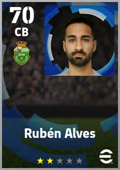 Ruben Alves eFootball 2026 player card — 70 OVR CB