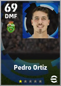 Pedro Ortiz eFootball 2026 player card — 69 OVR DMF
