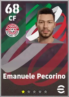 Emanuele Pecorino eFootball 2026 player card — 68 OVR CF
