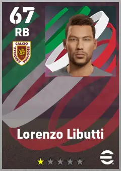 Lorenzo Libutti eFootball 2026 player card — 67 OVR RB