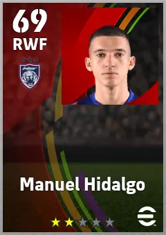 Manuel Hidalgo eFootball 2026 player card — 69 OVR RWF