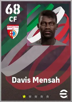 Davis Mensah eFootball 2026 player card — 68 OVR CF