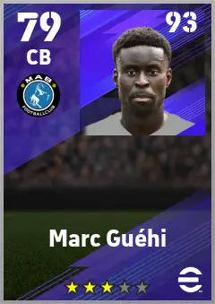 Marc Guehi eFootball 2026 player card — 79 OVR CB
